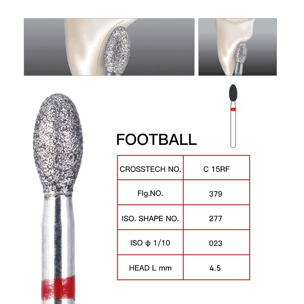 Dental Diamond Burs /Tungsten Steel Carbide Burs FG for High Speed Handpiece