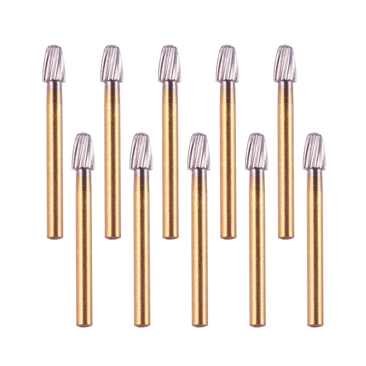 10Pcs Dental Tungsten Carbide Burs Trimming & Finishing Egg Football Bur FG 7408