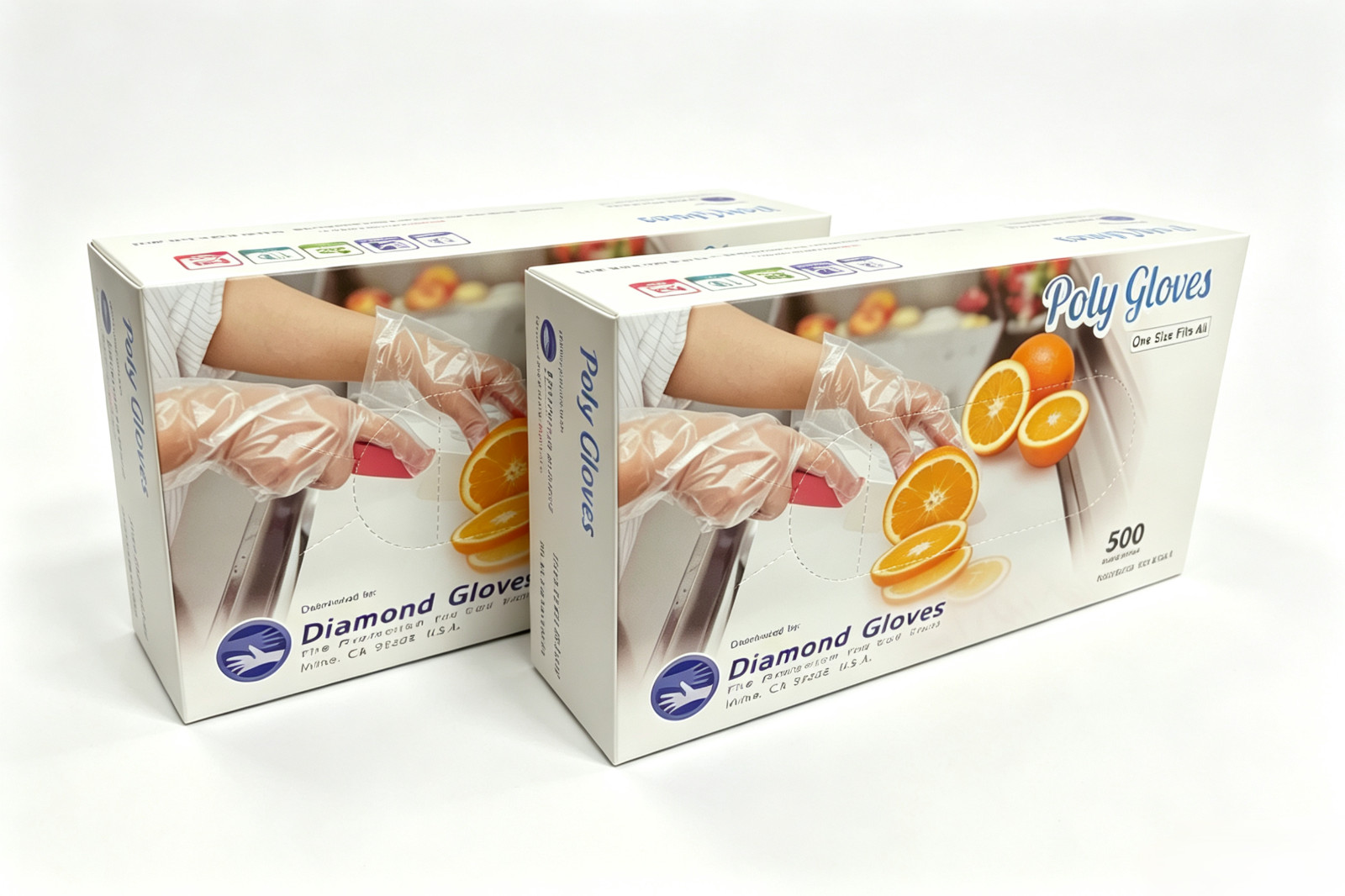1000pcs Disposable Poly Gloves Food Service Clear One Size PE Gloves