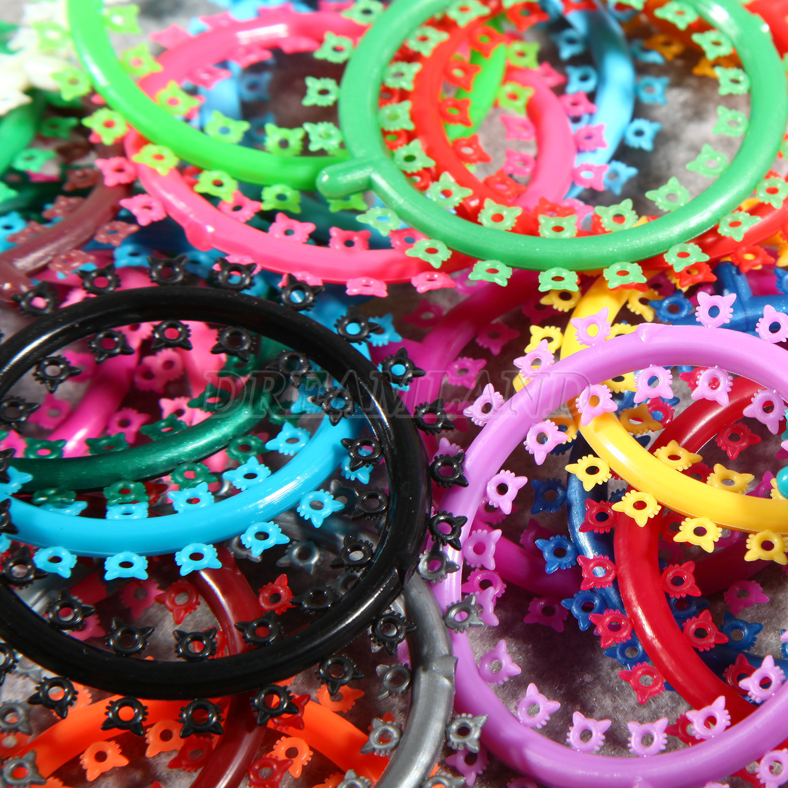 1000 Pcs New Orthodontic Elastic Rubber Multi-Colored Kitty Design Ligature Tie