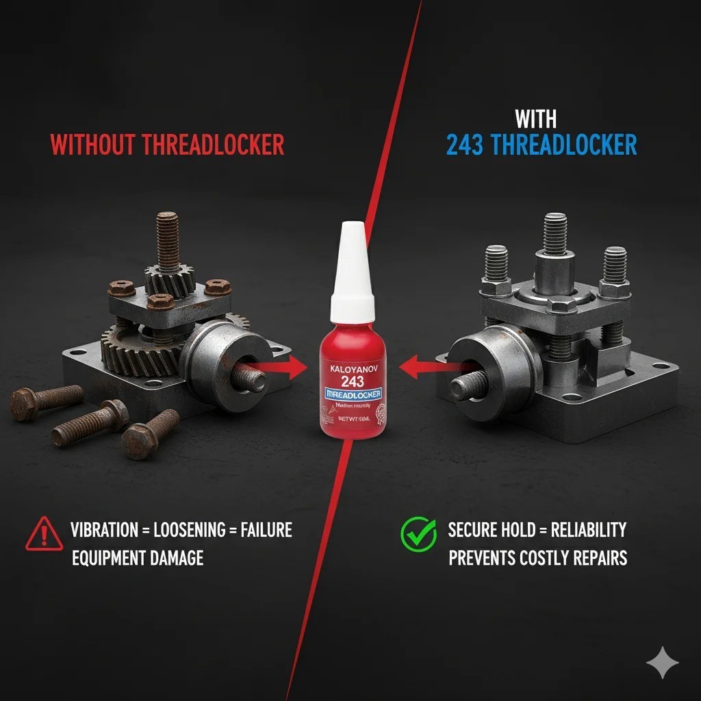 10/50ml Threadlocker 243 Blue Medium Strength Removable Thread Lock Adhesive