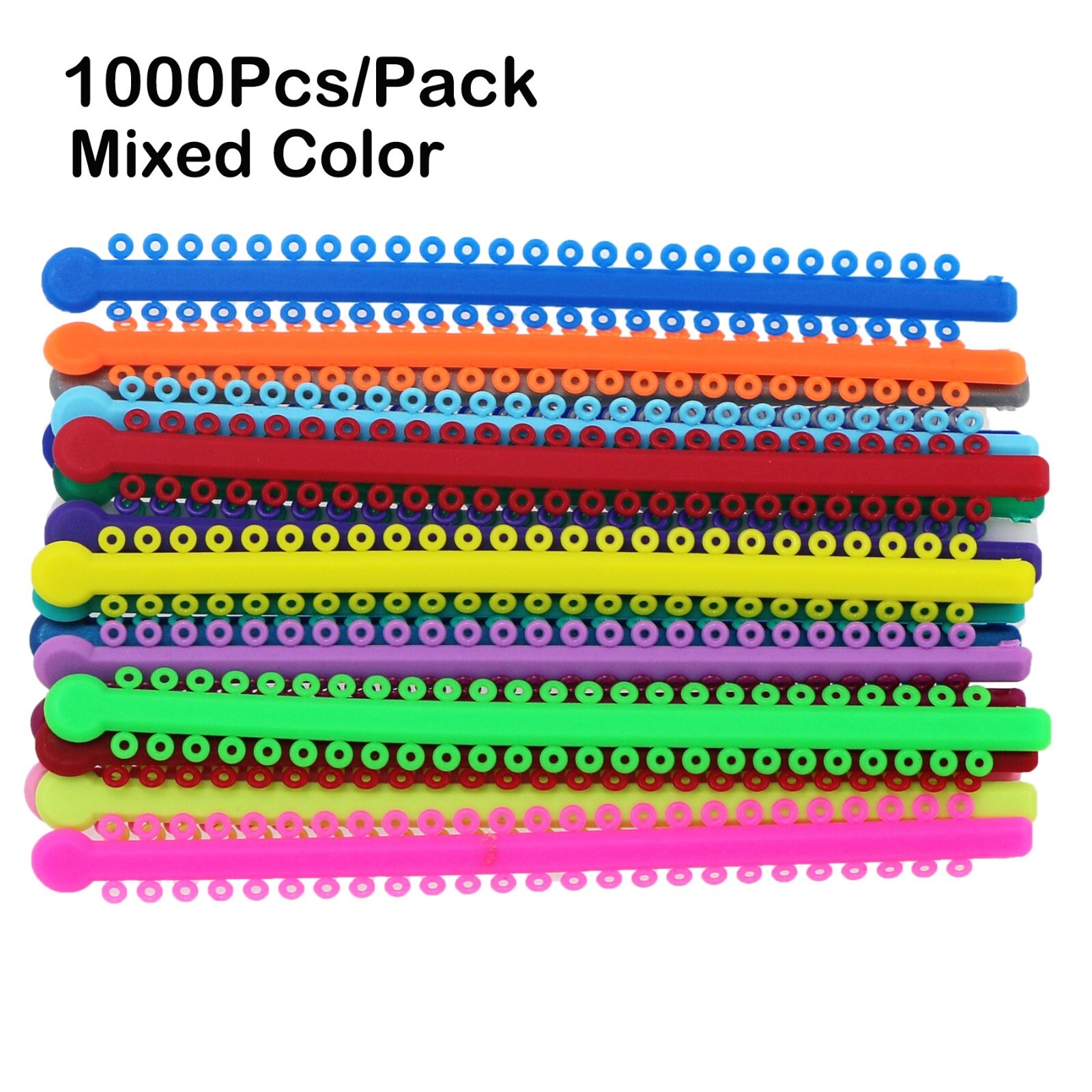 1000Pcs/Pack Long Type Dental Orthodontic Ligature Ties Elastic Rubber Bands