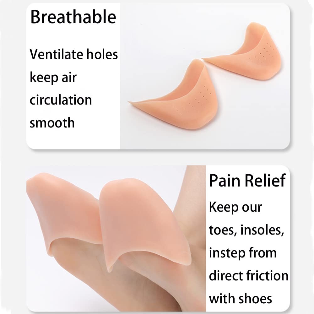 Silicone Toe Protectors for High Heel, Pads, Gel caps 4-11, Beige
