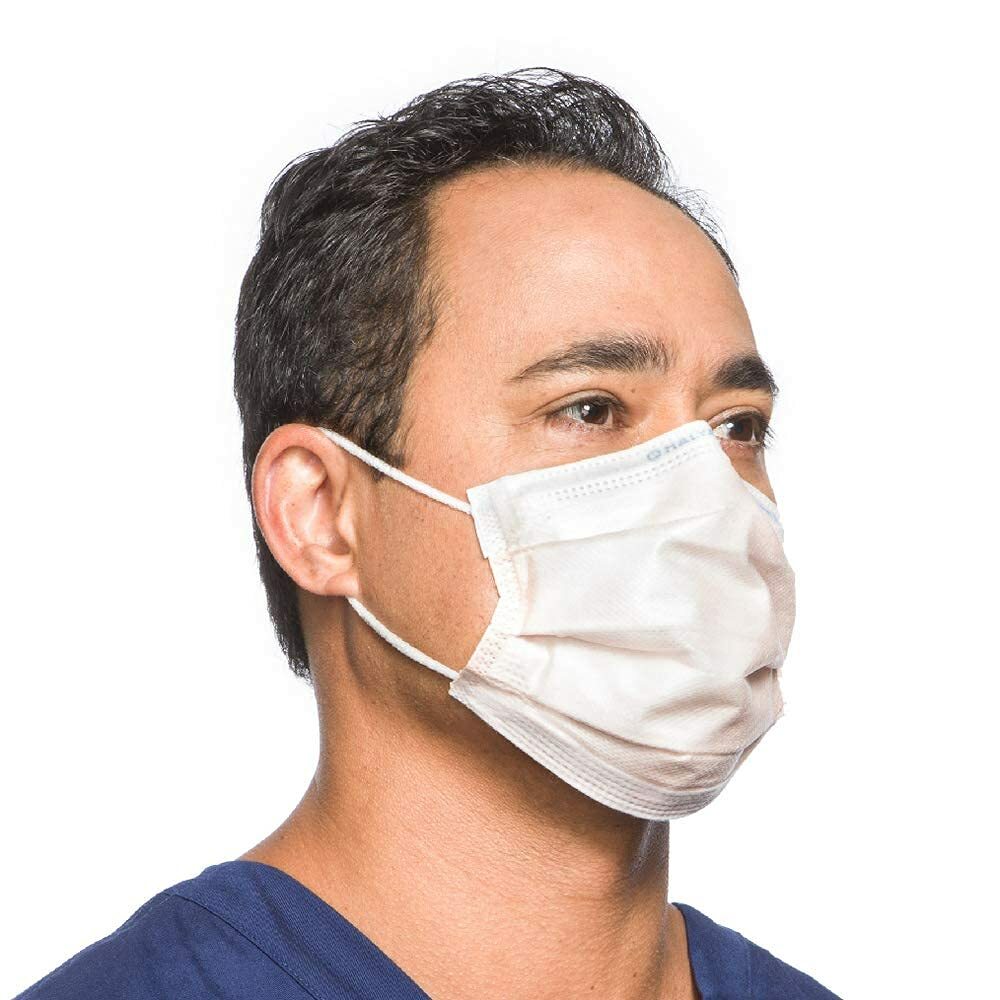 Halyard Health 47107 FluidShield Earloop Level 3 Face Masks Orange 40/Bx