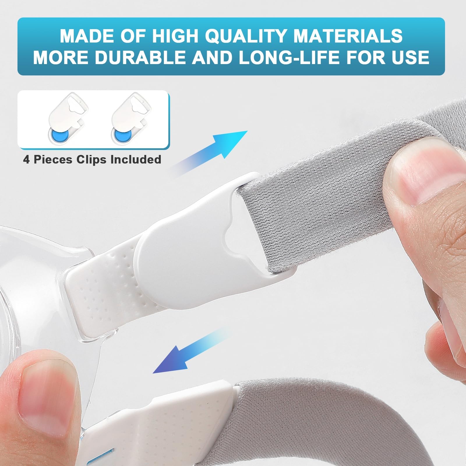 2-Pack Headgear for AirFit N20/ AirTouch N20 CPAP Masks – Replacement Grey