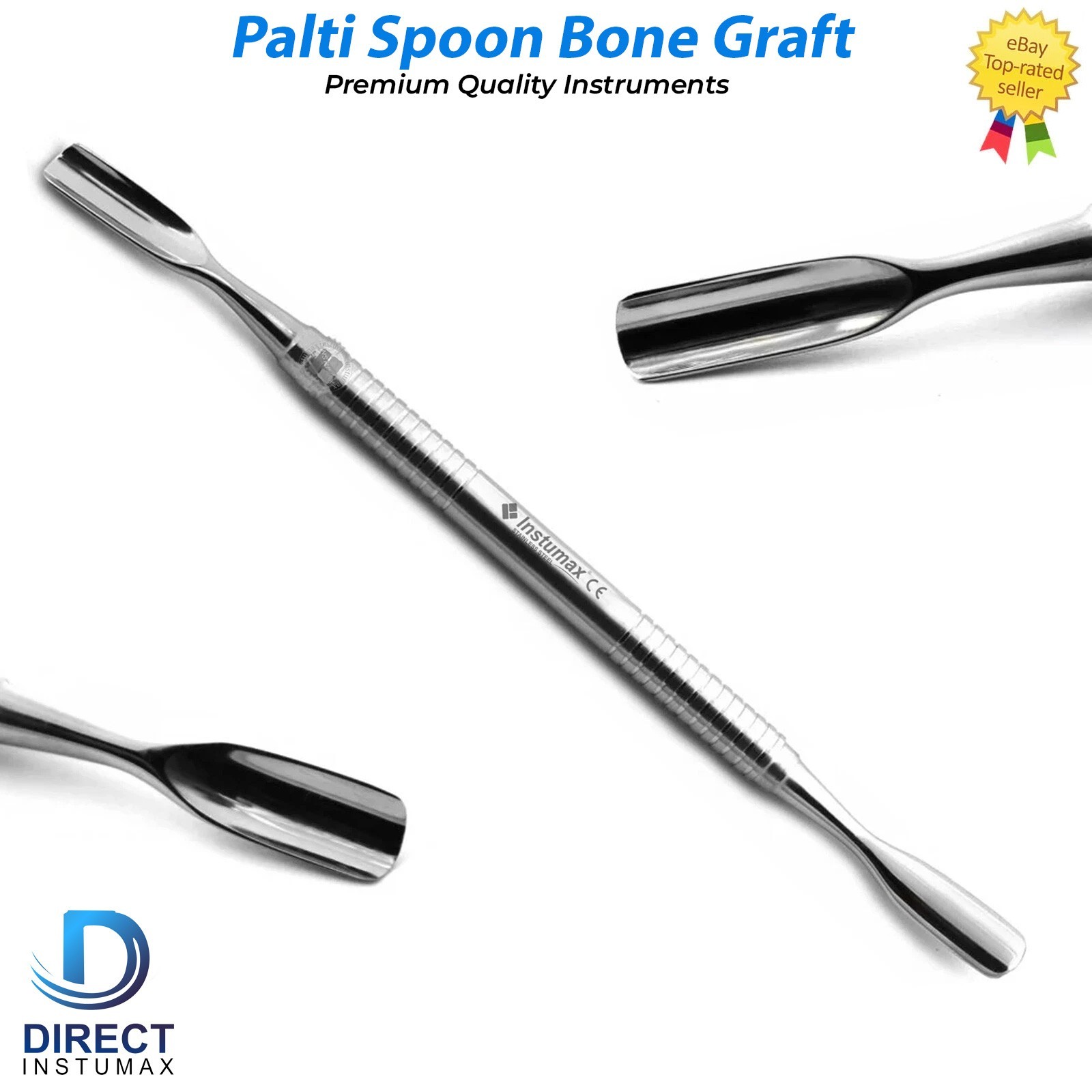 Dental Palti Bone Graft Scoop Packer Double Ended Surgical Implant Instruments