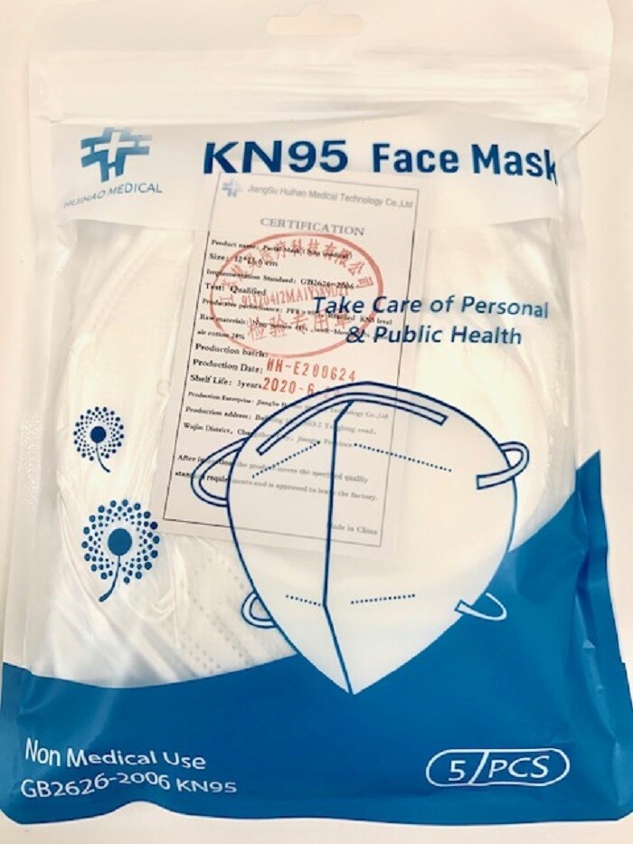 Face Mask Safety Protective 5 Layers Disposable KN95 Face Mask PK of 50