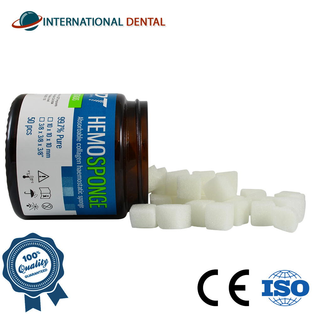 GDT Abs0rbabl Hypoallergenic Collagen Sponge Gelfoam 50pcs Cubes Dental