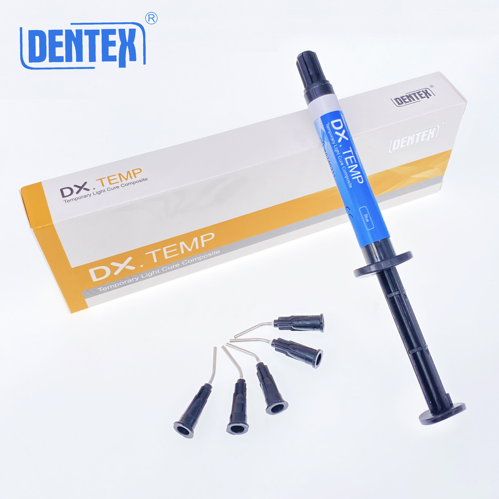 Dentex Dental Temporary Flow Light Cure Filling Composite Resin Blue
