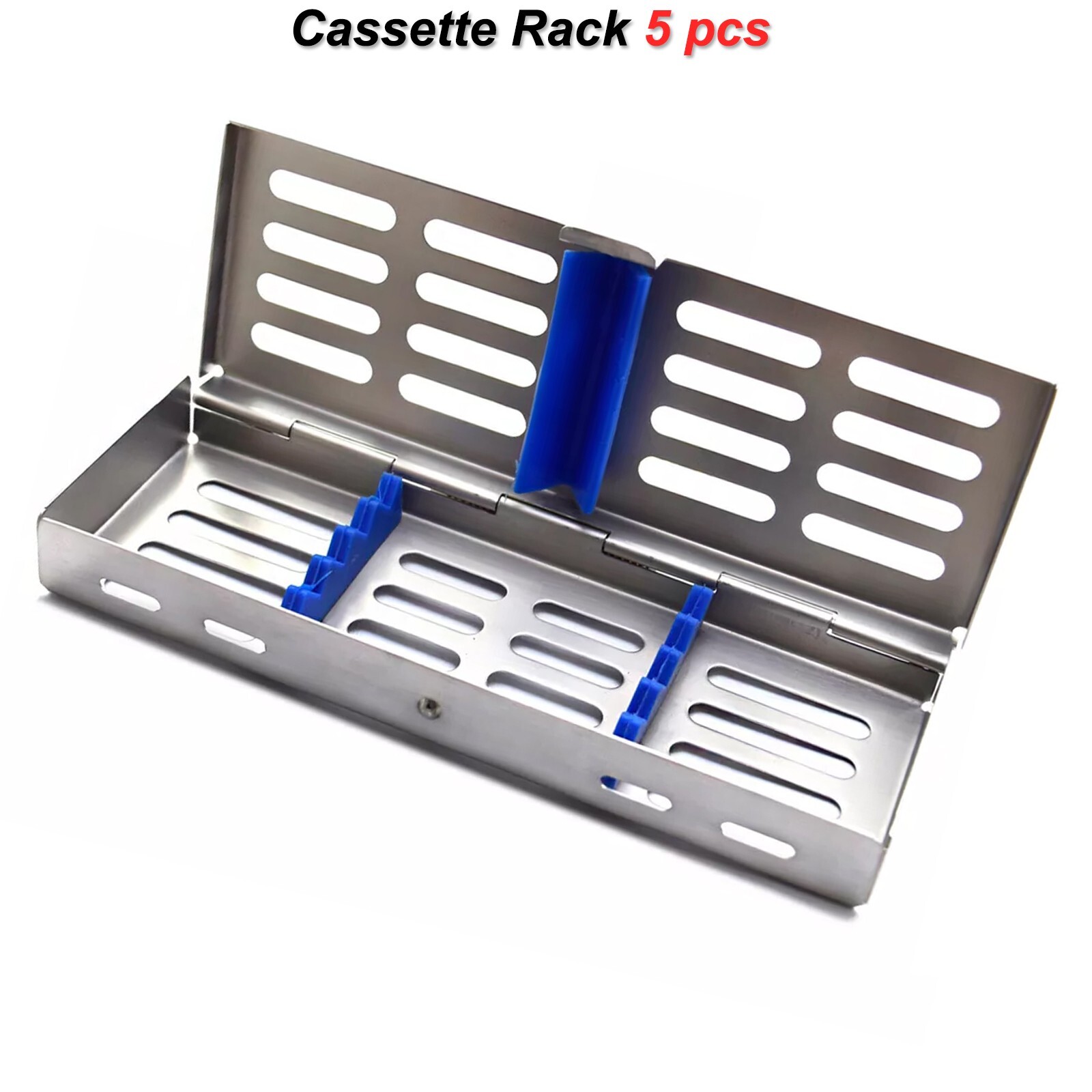 5 pcs Dental Autoclave Cassette Surgical Instruments Sterilization Tray Rack Box