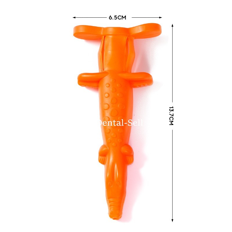 10 Pcs Dental Syringe Sleeve Crocodile Shaped Syringe Protective Cover Mix Color