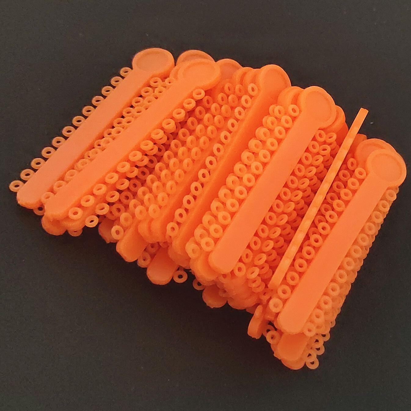 1 Pack Orange Color Elastic Ligature Ties Rubber Bands O Rings 1008Pcs/Pack