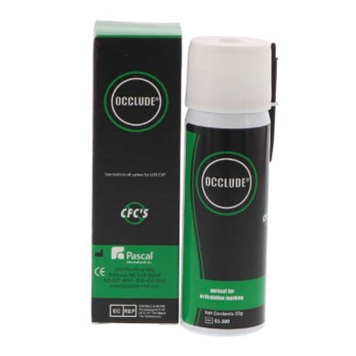 Pascal Occlude Green Aerosol Indicator Marking Spray 23 Gm. Marks any tooth