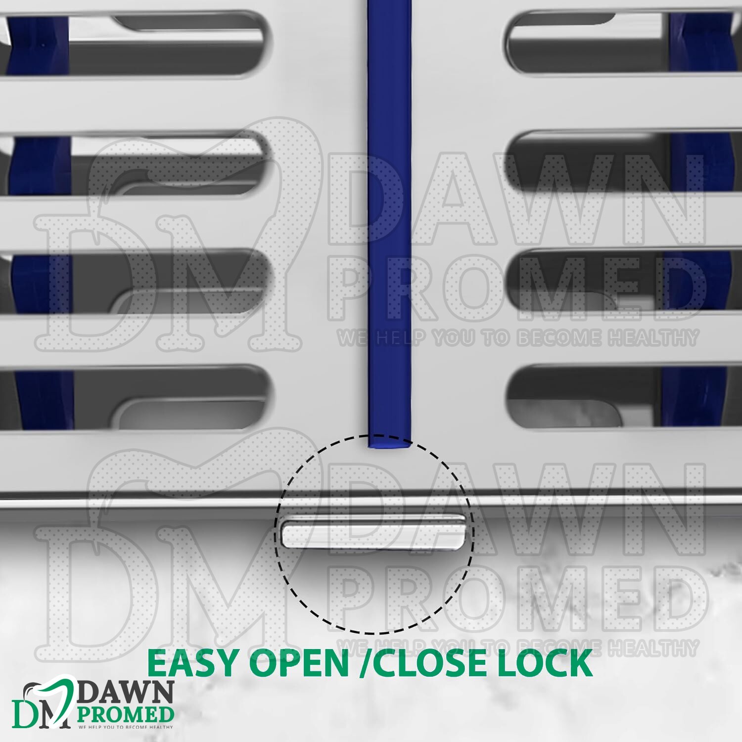 Dental Sterilization Cassette Autoclave Tray Box For 10 Instruments German Grade