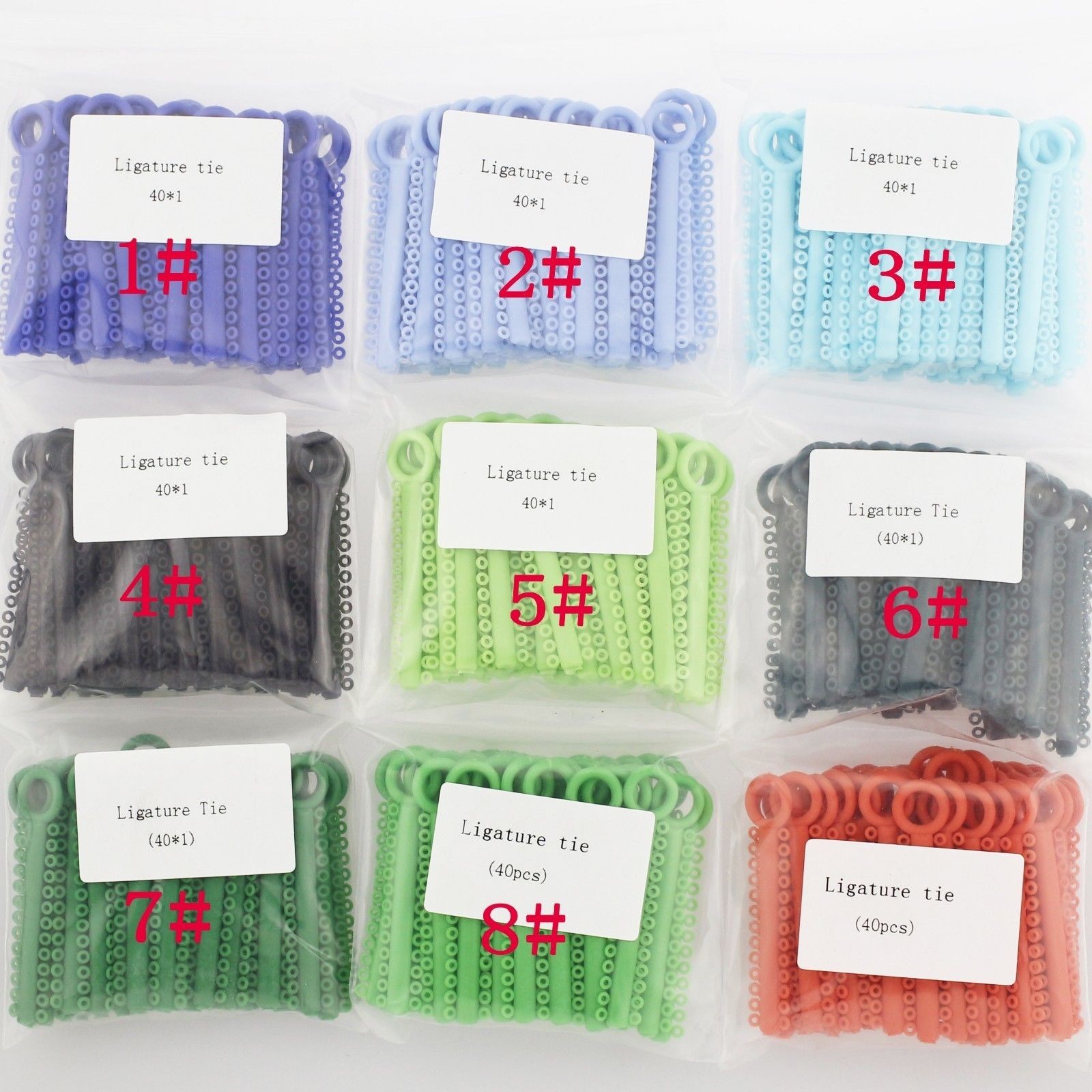 Dental Elastics Brace Rubber Bands 3.5/5.0/6.5OZ Ligature Ties Bracket/Arch Wire