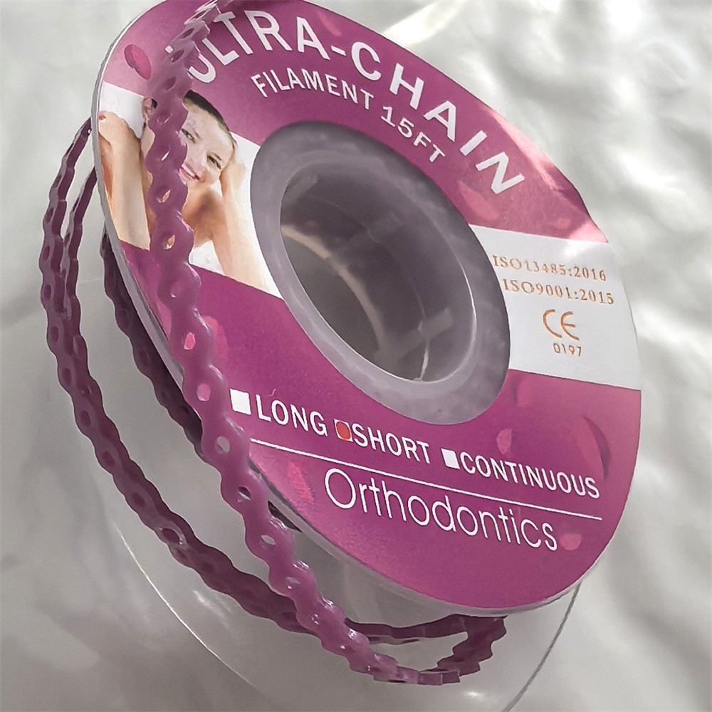 10Rolls Dental Orthodontic Elastolink Chain Long & Short & Continuous Purple