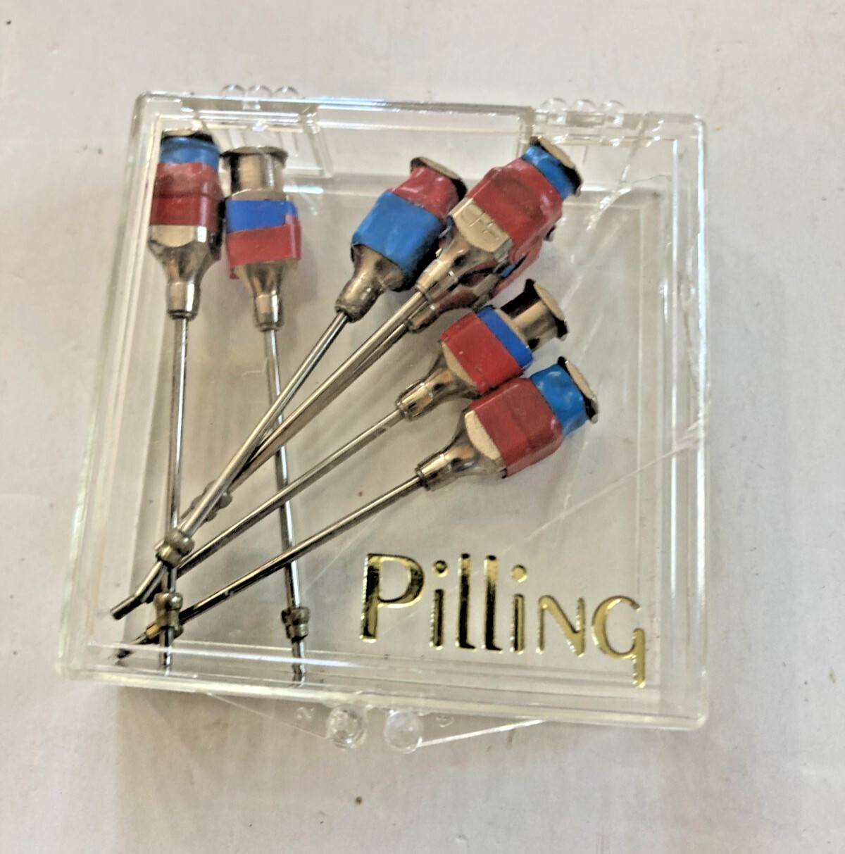 Lot Of 6 Pilling Laryngeal Syringe Cannula with Luer Lock Instrument