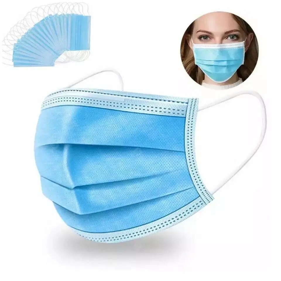 2000 pcs 3-Ply Blue Face Mask Earloop Surgical Indstrial AUTHORIZED SELLER-