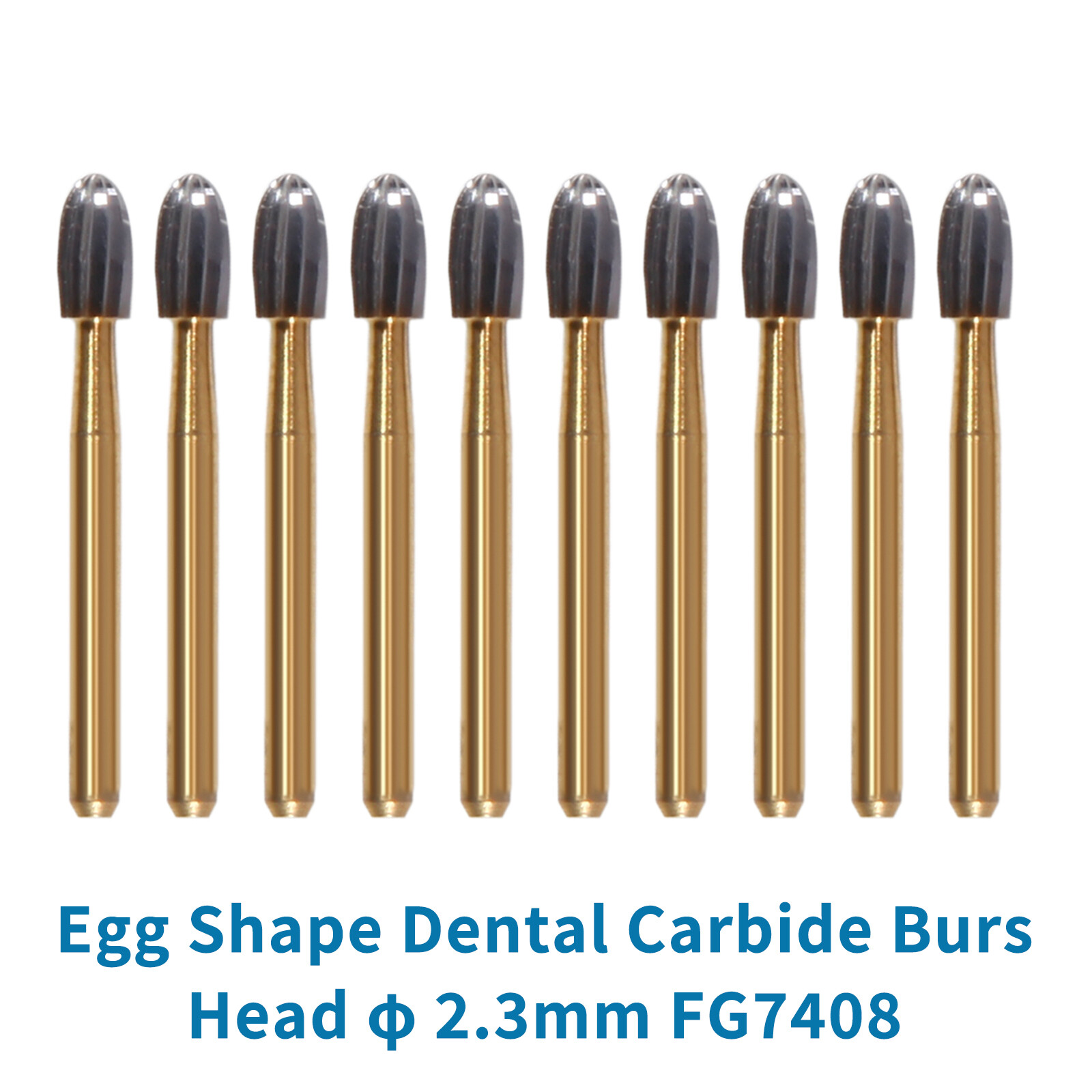 SANDENT Dental Trimming & Finishing Gold Burs Carbide Burs FG 7408