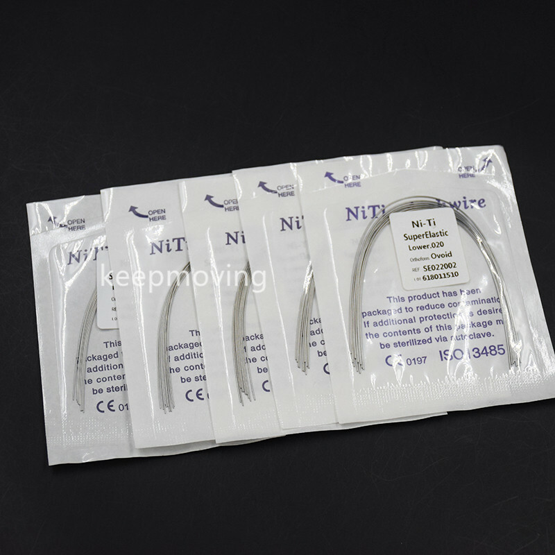 50 Packs Orthodontic Arch Wire Bracket Round Niti Super Elastic Natural Ovoid