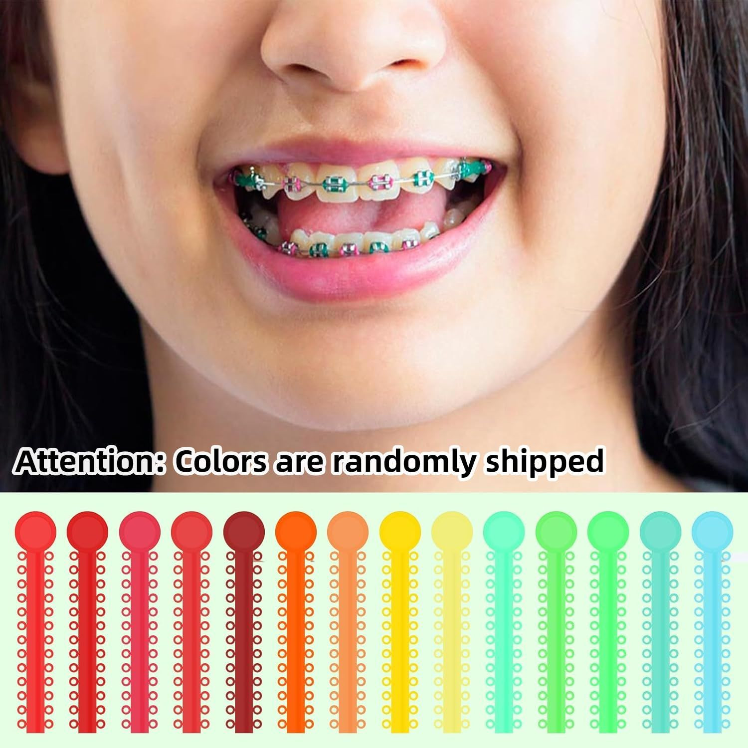 1040 Pcs Multi-Color Rubber Bands, Orthodontic Ligature Ties Kit Multi Color