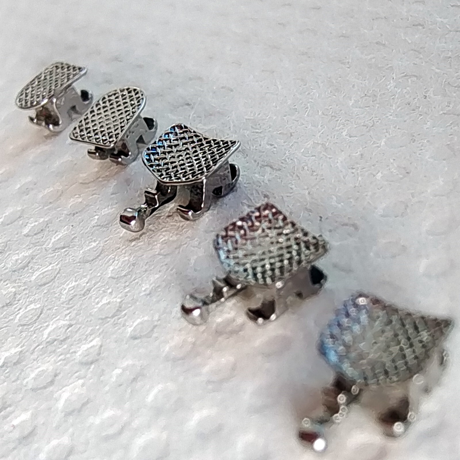 10 Packs Dental Orthodontic Metal Brackets Braces Mini Roth.022 Hooks 345
