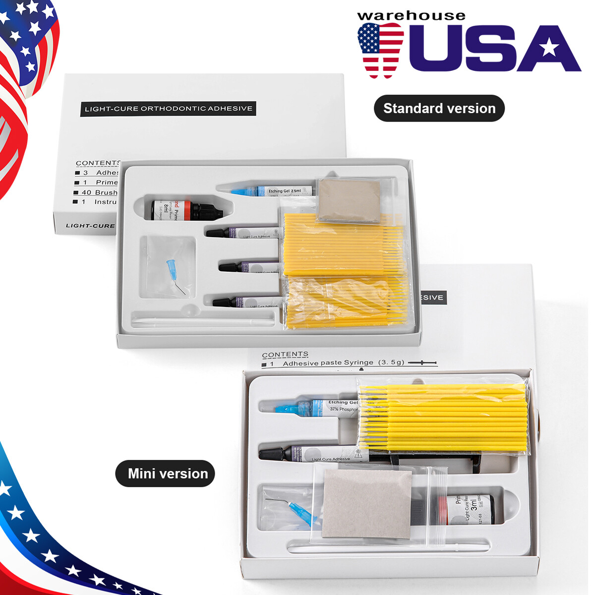 Dental Orthodontic Adhesive Light Cure Bracket Bonding Resin/Etching Gel