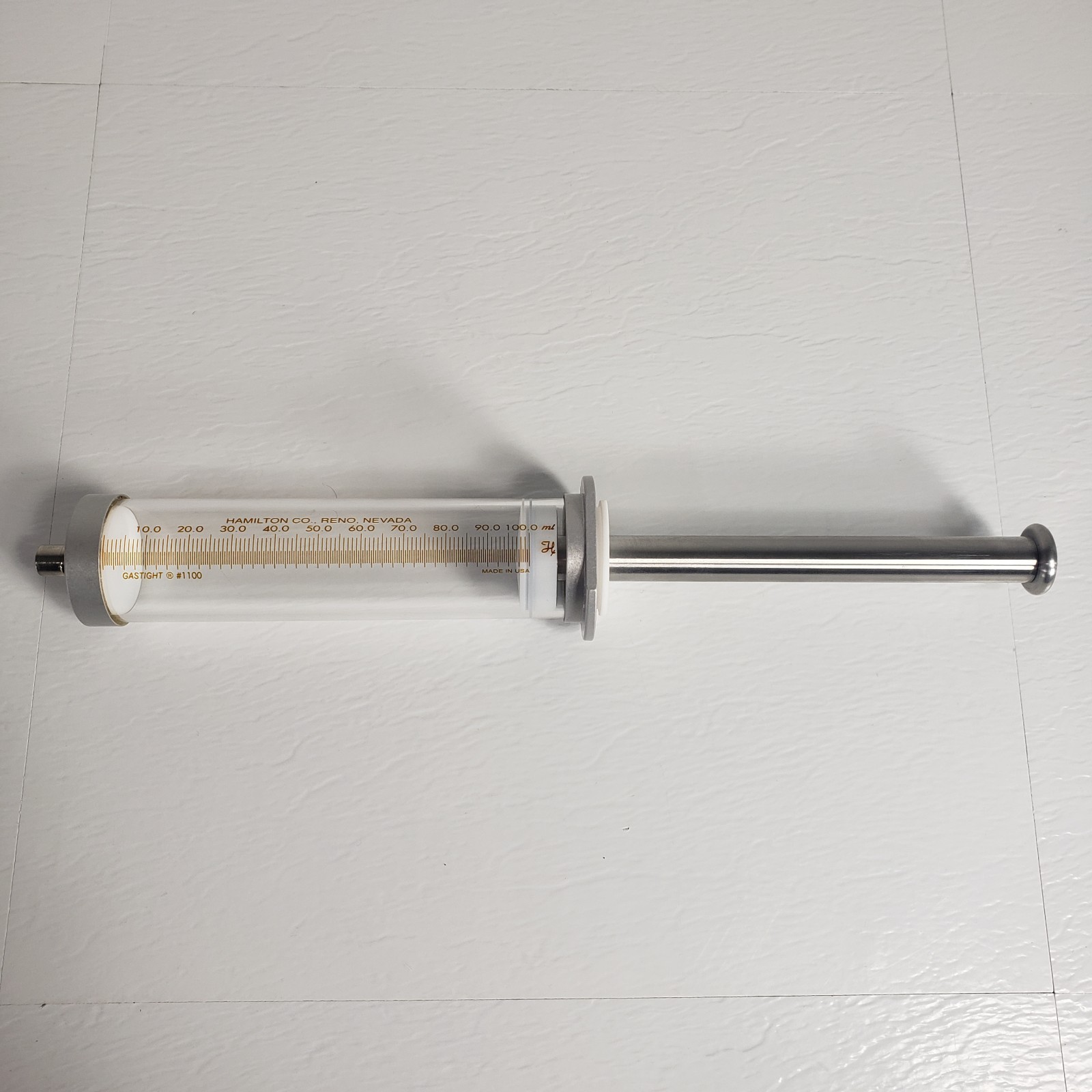 HAMILTON Gastight #1100 100.0ml Srng, Broken Luer Hub Tip