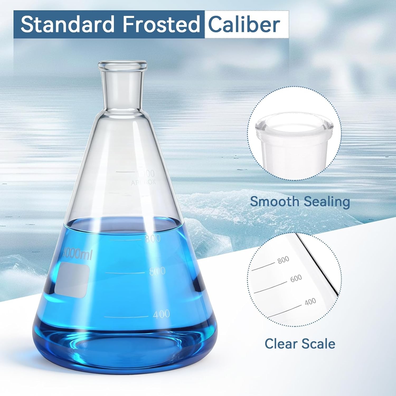 Glass Vaccum Suction Filter Filtration Kit 500ml Funnel & 1000mL Flask LAB Set