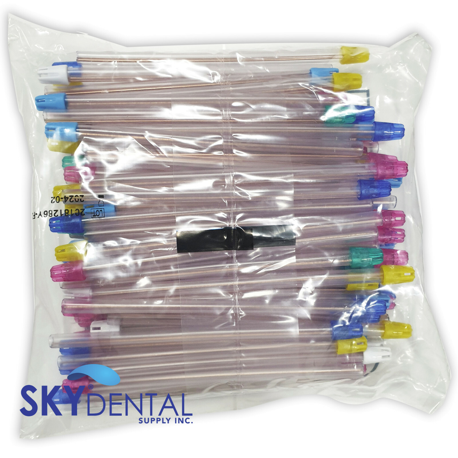4500x Saliva Ejector Translucent Clear Multi Color Tips Made in Italy