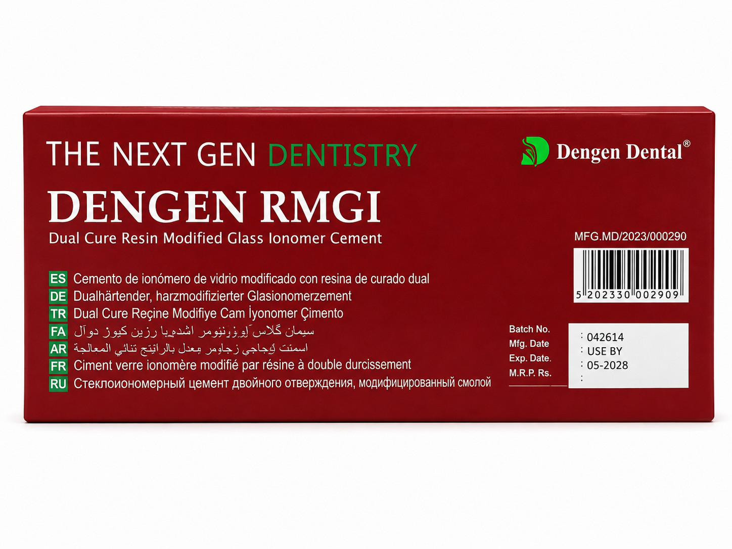 DENGEN RMGI Resin Modified Glass Ionomer Cement 9g Dental Restorative Material