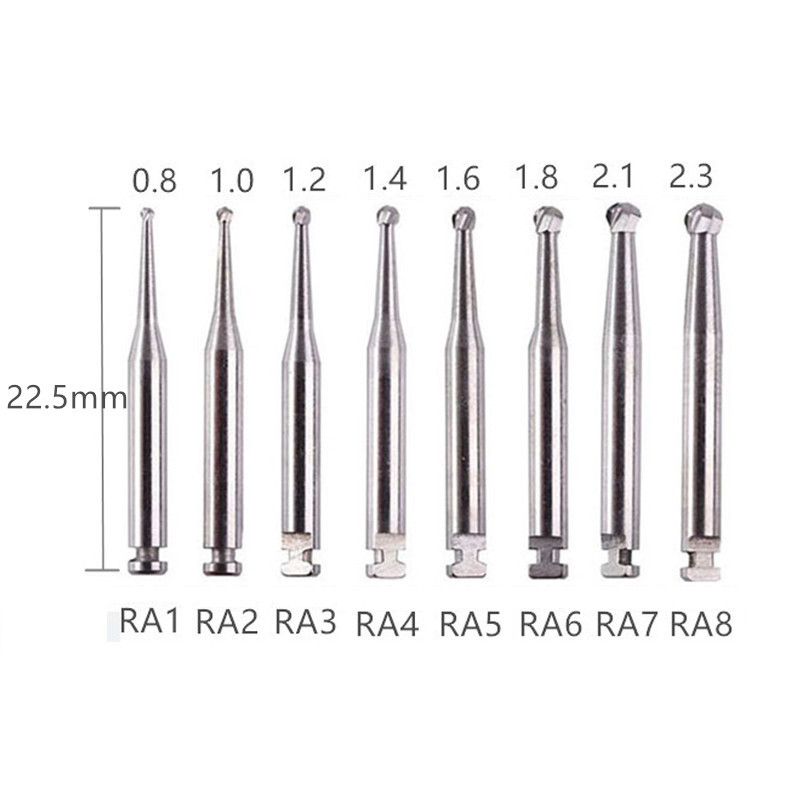Dental Round Carbide Bur for Slow Speed Latch Type Handpiece RA 1# – 8# Burs VIP