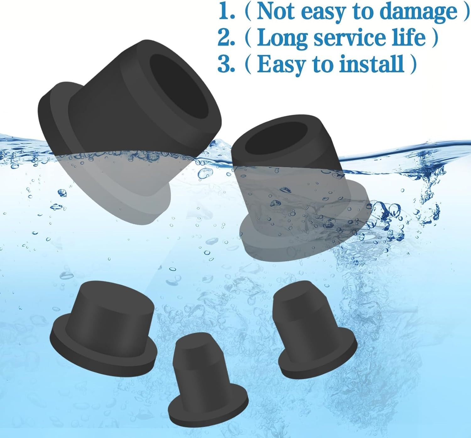 Assorted 76 Pcs High-Elastic Rubber Stoppers – Perfect for Home & Automotive