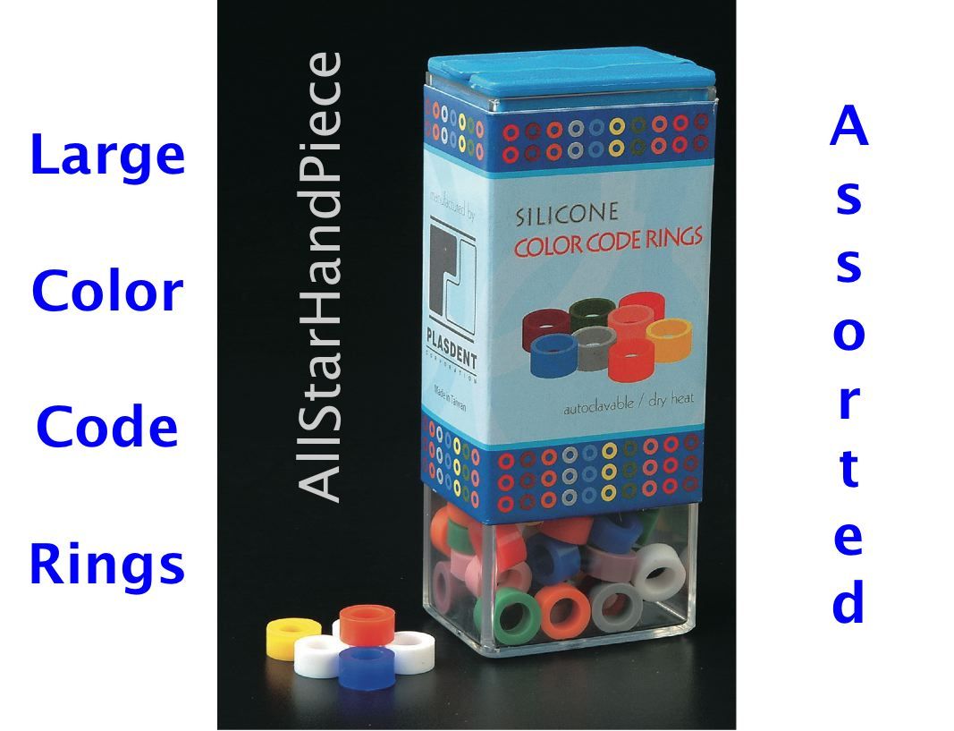 Dental / Hygienist Instrument Silicone Color Code Rings 80 pcs/box- Large Asstd