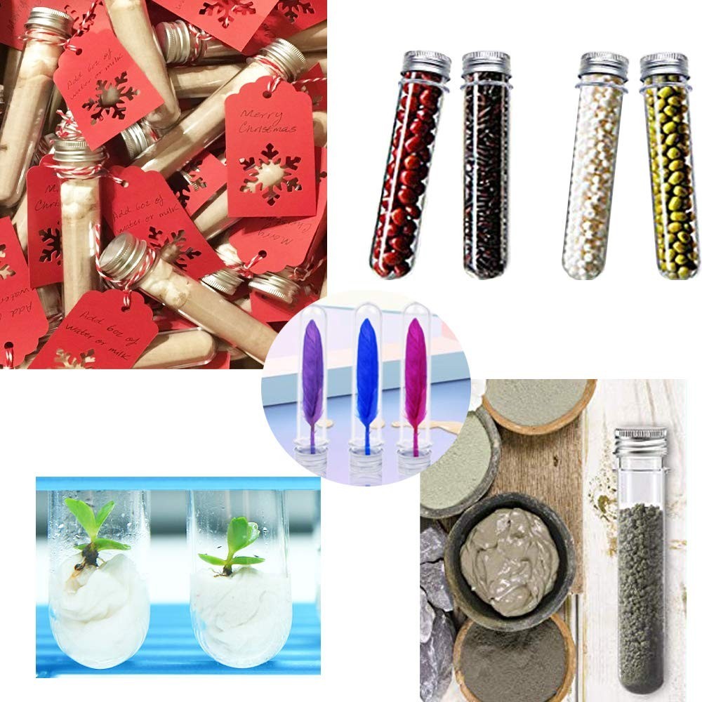 Versatile 25PCS Clear Tubes – Perfect for Science Parties & Gumball Gifts