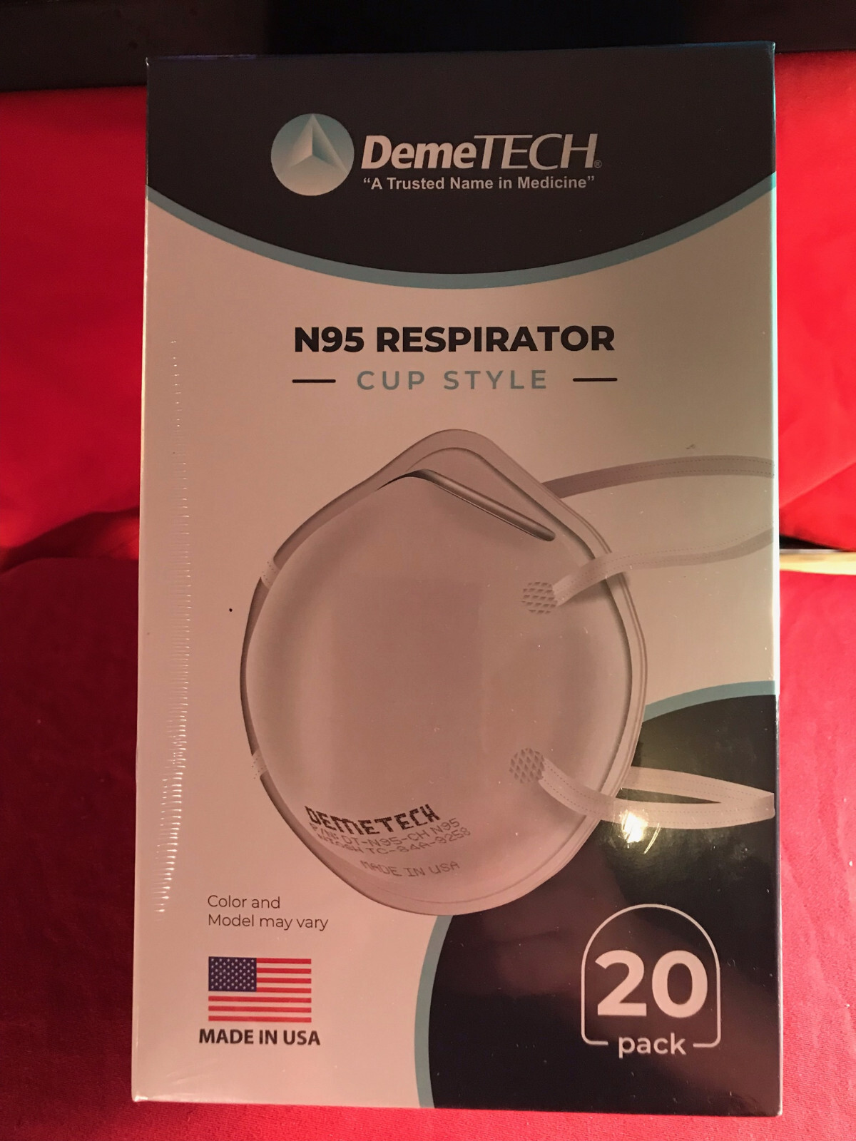N95 Particulate Resperator DemeTECH Brand Sealed 20 Pack