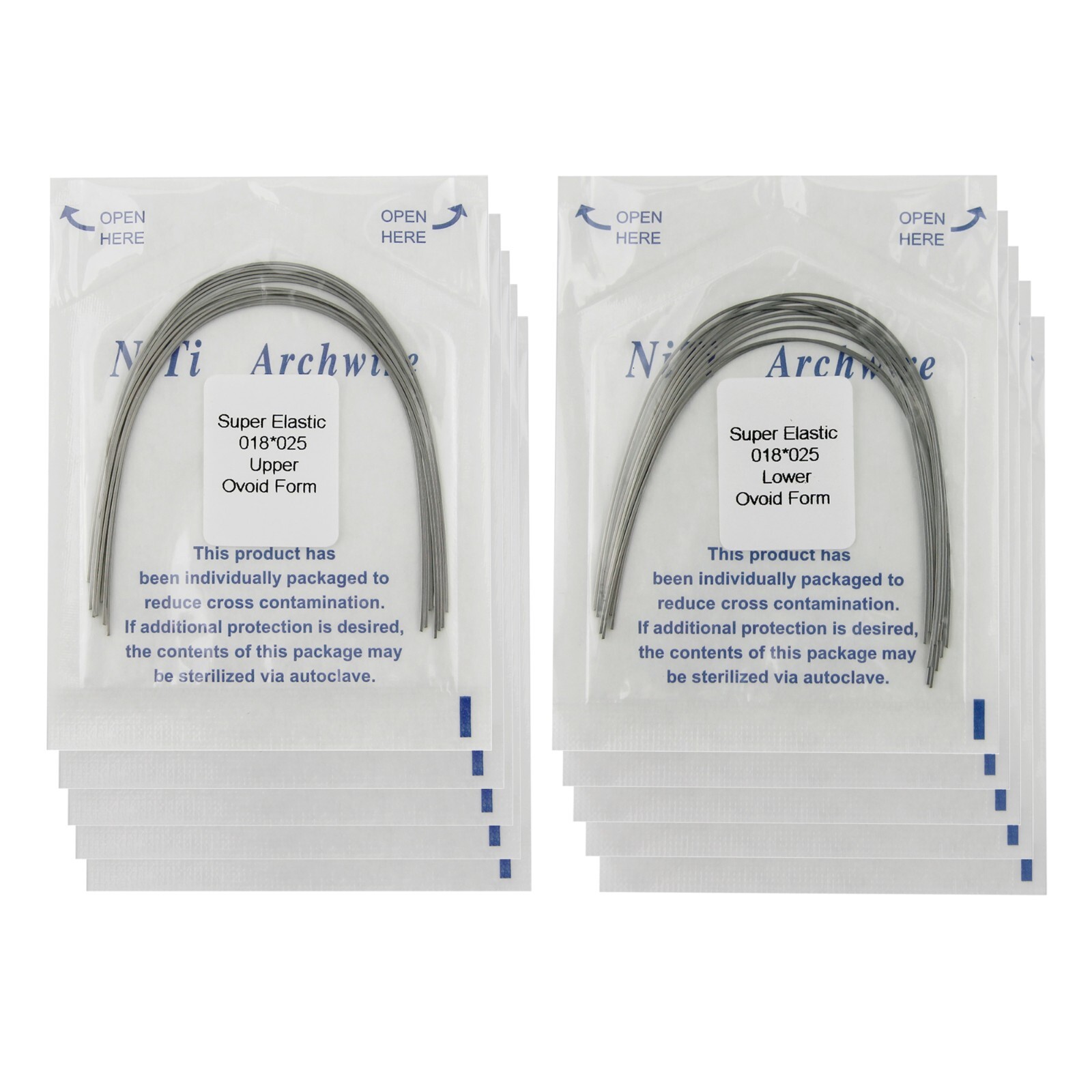 100pcs Dental Orthodontic Arch Wires Niti Rectangular Round Arcos de Ortodoncia