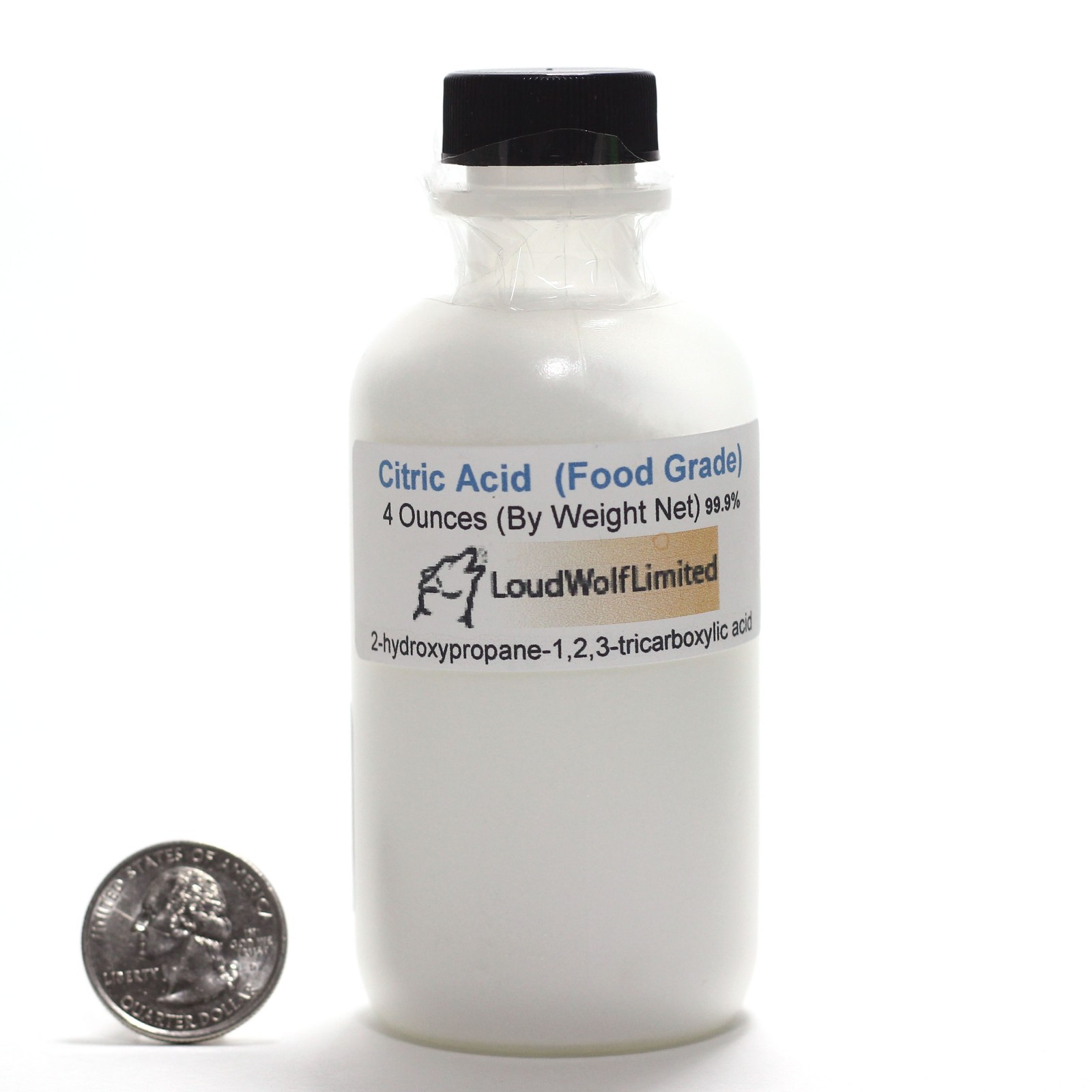 Citric Acid, 4oz, Food Grade 99.8% Pure, Sturdy Bottle SHIPS SAME DAY