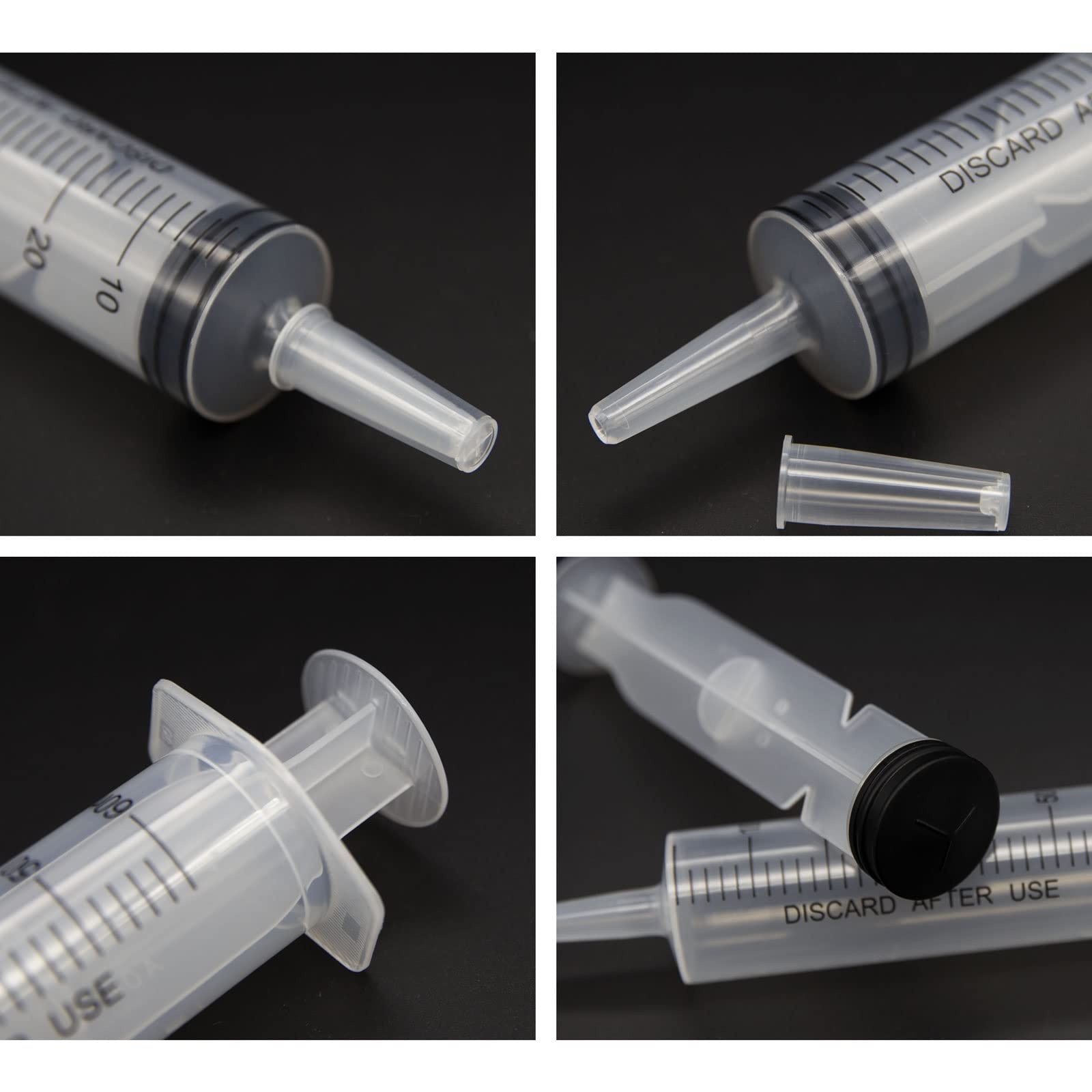 8 Pcs Transparent Plastic Syringe Set 60ml 20ml Industrial