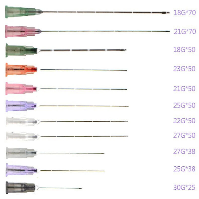 50pcs/Box Blunt-tip Cannula for filler injection acid facial slight blunt needle