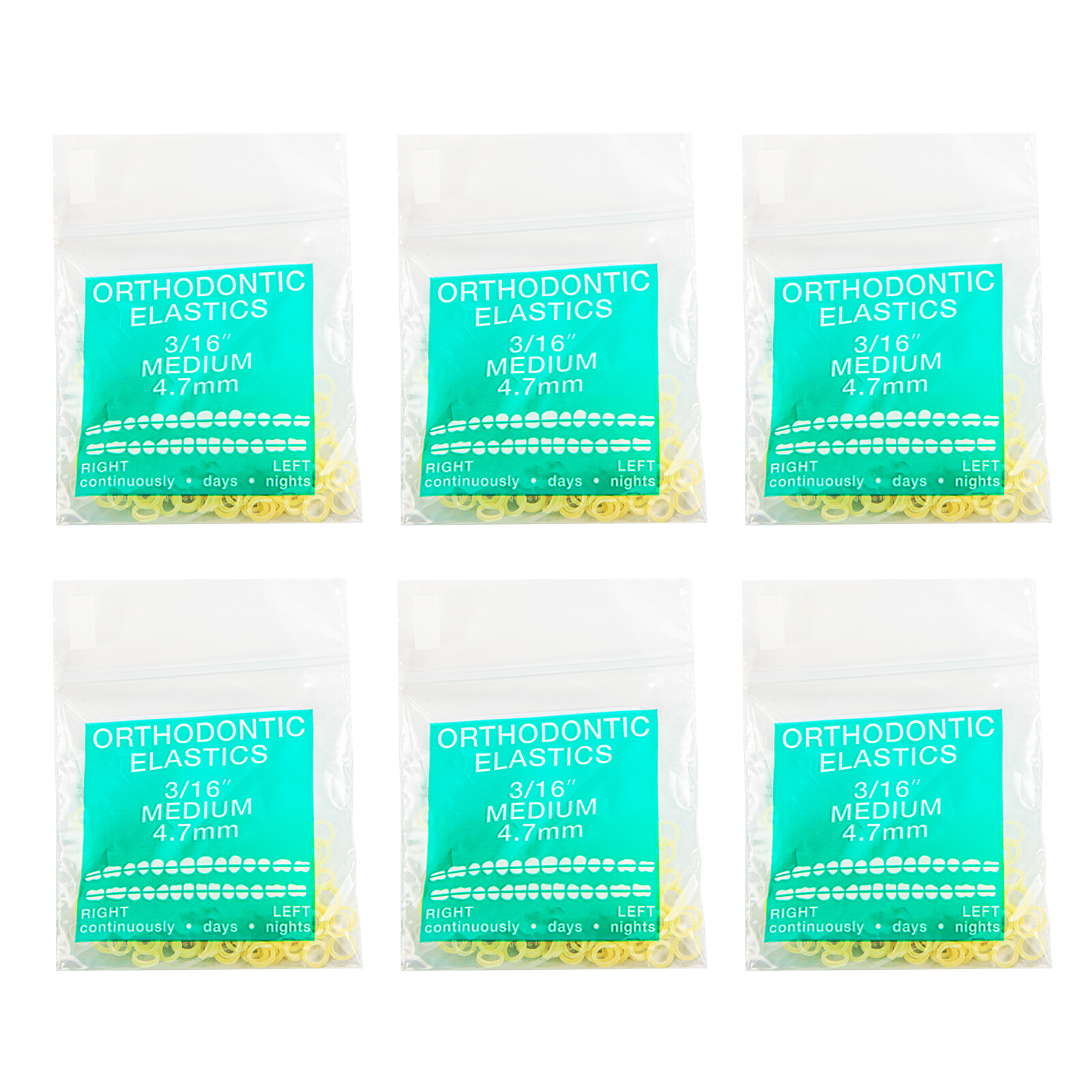 500pcs Dental Orthodontic Rubber Intraoral Elastic Latex Bands 3.5/4.5/6.5 OZ