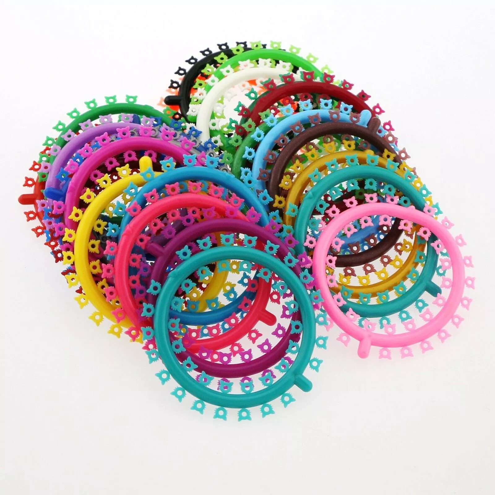 1000 Pcs Dental Elastic Rubber Multi-Colored Cartoon Ligature O-Ring Tie 3 Types