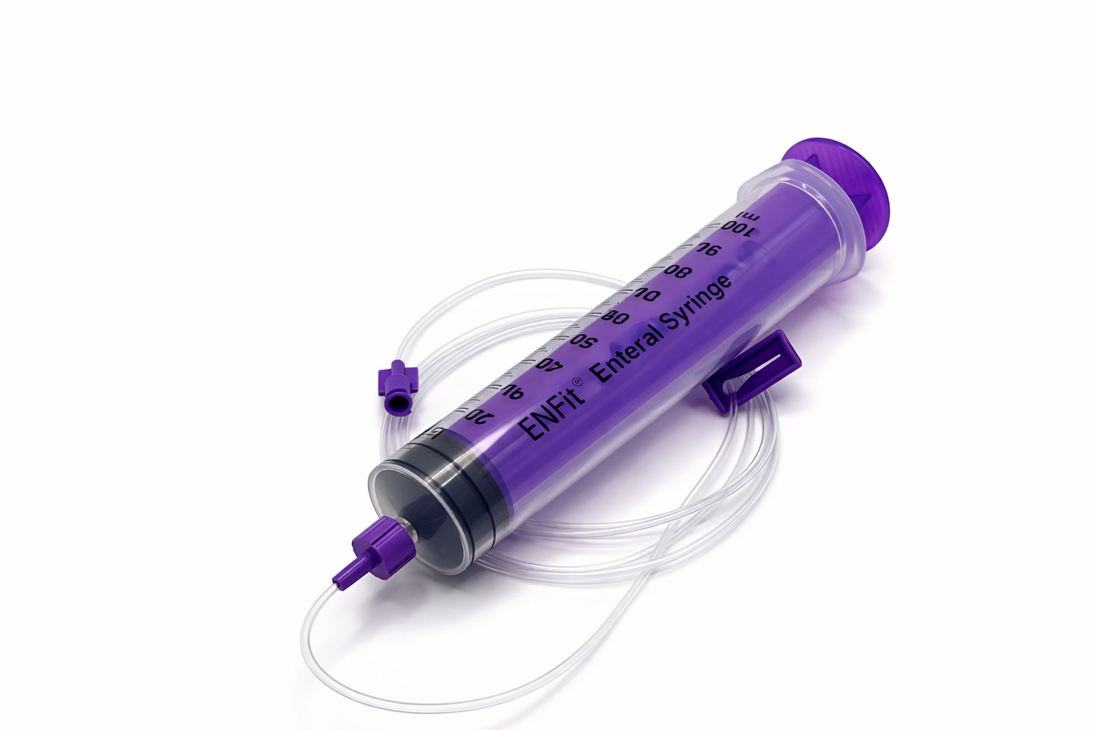 ENFit® Disposable Enteral Sterile Syringe – 100ml 10-Pack Individually Packaged
