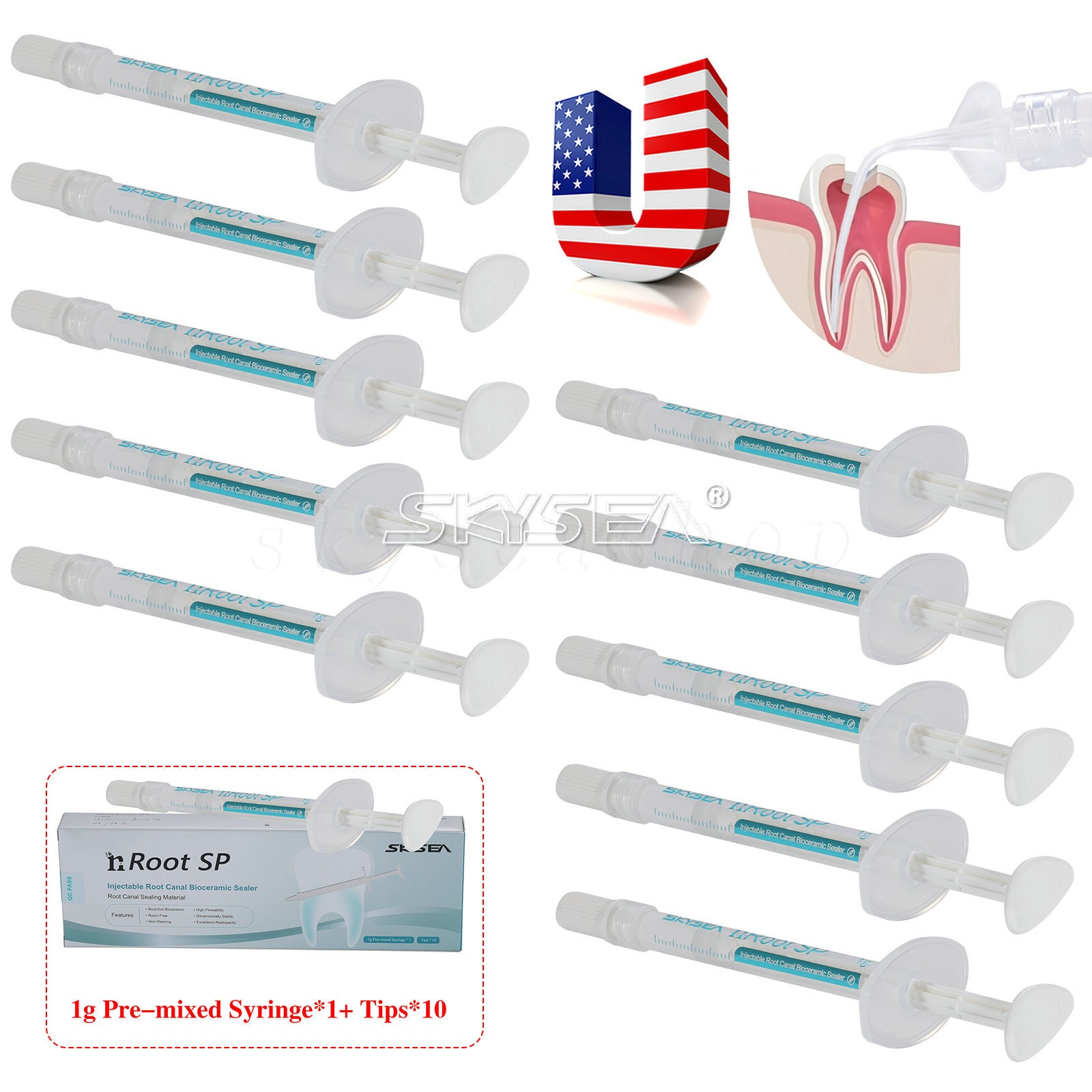1g SP Dental Injectable Root Canal Bioceramic Sealer Endodontic Sealing Filling