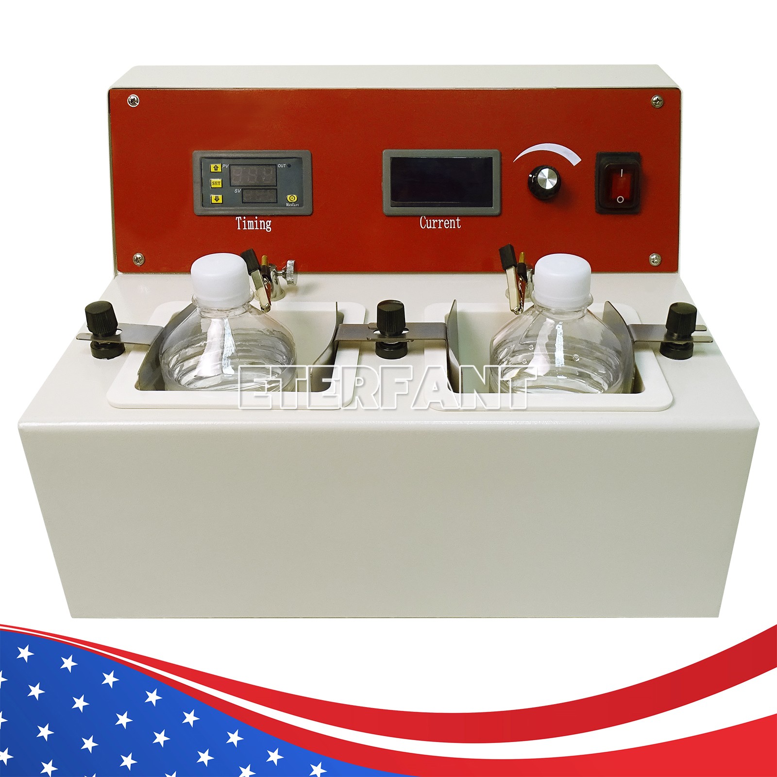 ETERFANT Dental Lab Electrolytic Polishing Machine with Two Electrolytic Cells