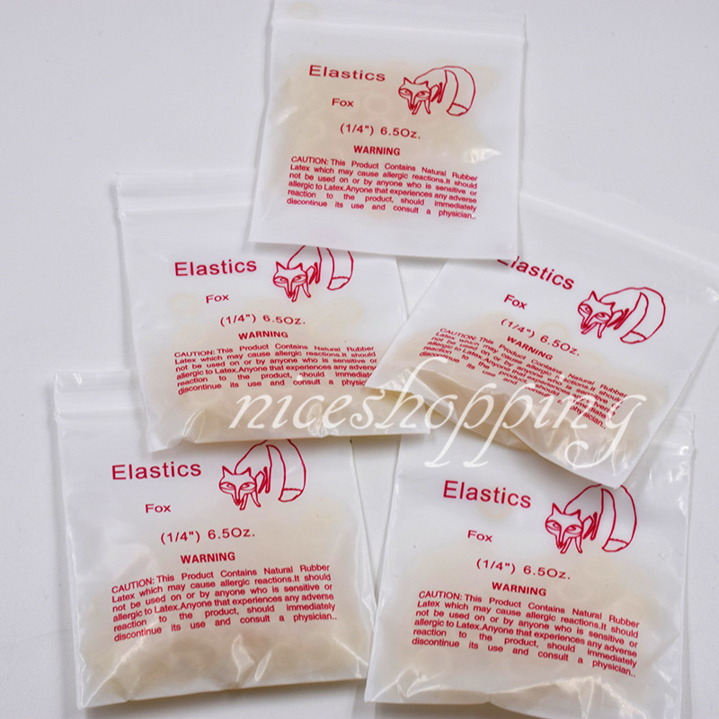 50 Packs Dental Orthodontic Elastic Rubber Bands 1/4” Fox 6.5 oz ZOO Fox