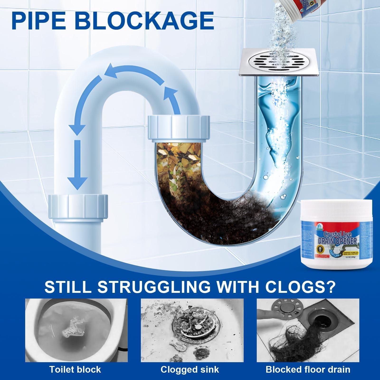 Bell Bird Drain Opener,powerful Unclogging,crystal Lye, Sodium 1 Psc