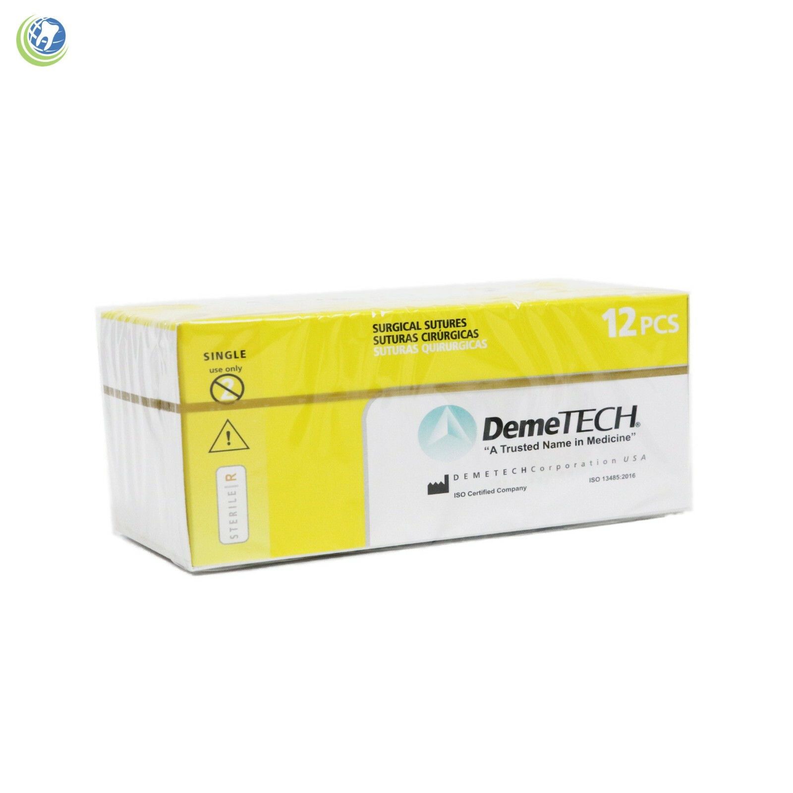 Dental Surgical Sutures Plain Catgut Reverse Cutting 12/pack Various DemeTech