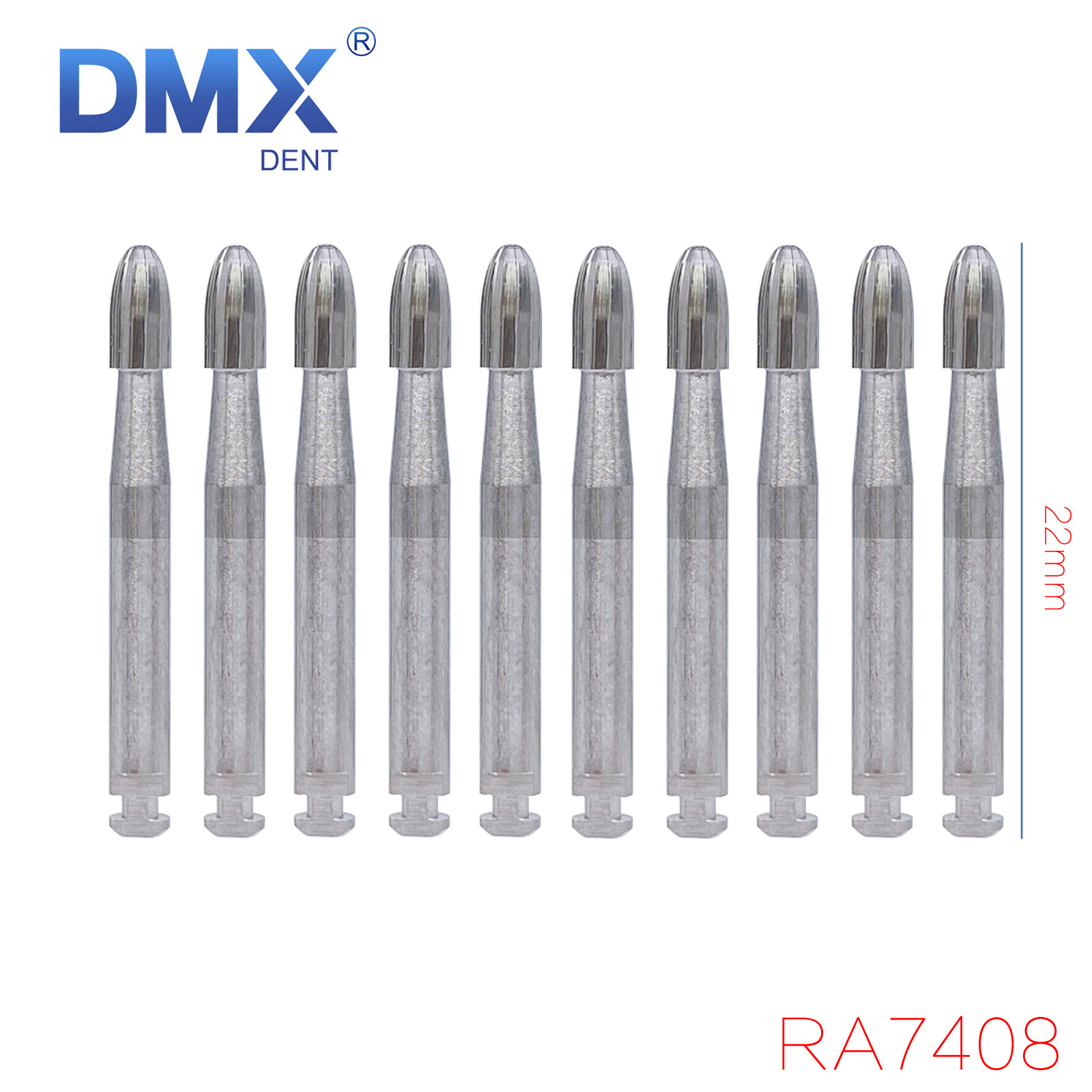 Dental Carbide Burs Trimming & Finishing Egg Football FG/RA 7404 7406 7408