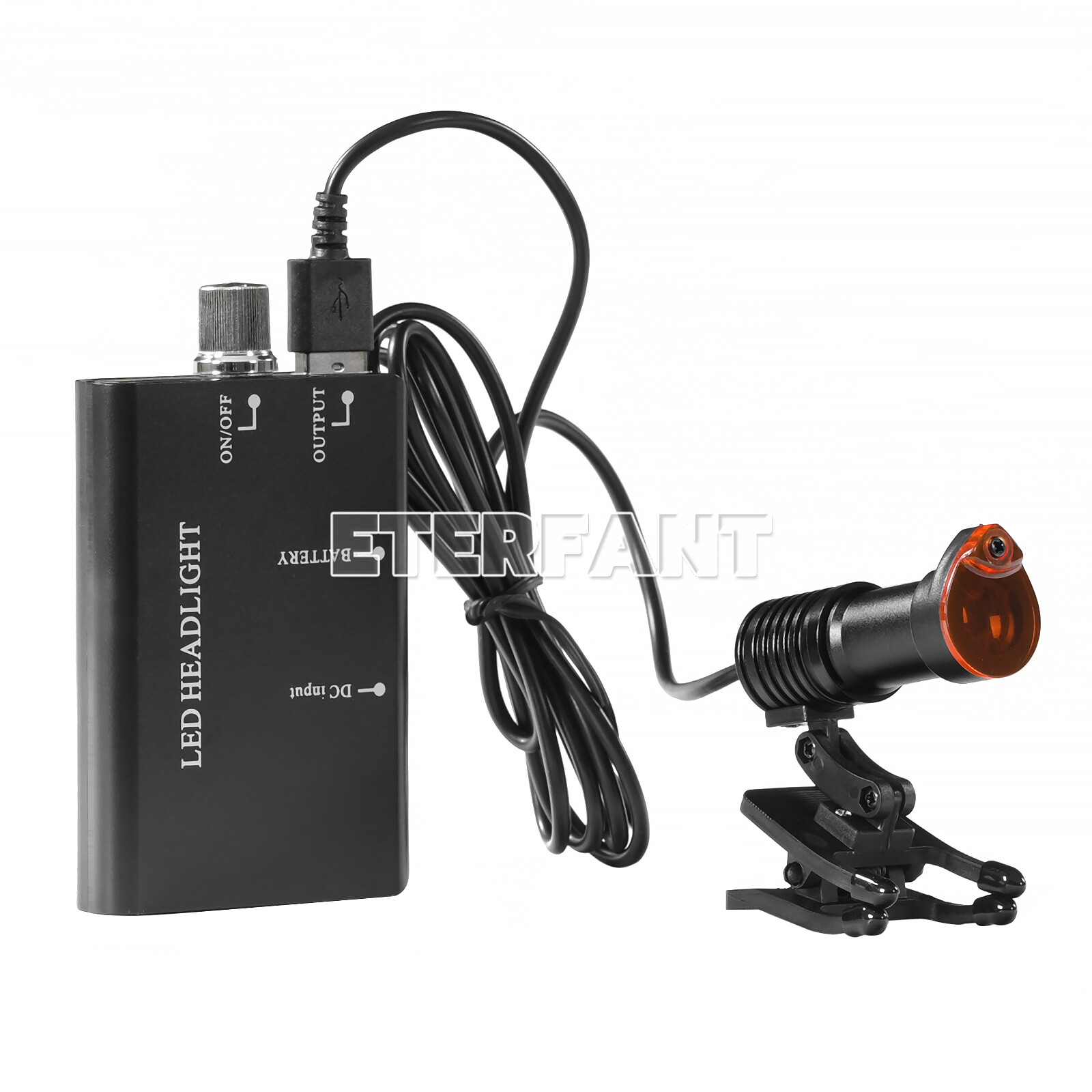 ETERFANT Dental 5W LED Headlight Lamp Metal Clip W/Filter for Binocular Loupes